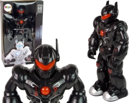 Interaktiver schwarzer Roboter mit Lichtern und Geräuschen