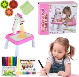 Zeichenprojektor Einhorn – rosa Set mit Filzstiften und Scheiben