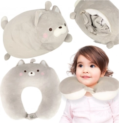 Magisches 2-in-1-Reisekissen Brezel Maskottchen Katze