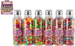 Kunststoffperlen mit Schnur in Döschen – Farbmix