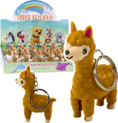 Schlüsselanhänger Lama mit LED-Taschenlampe und Sound