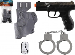 Militärset aus Plastikpistolen mit Schwungrad und Zubehör