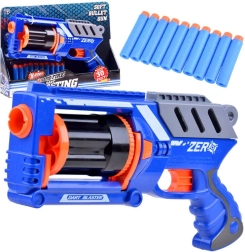 Plastikpistole Blaster mit 10 Schaumstoffgeschossen