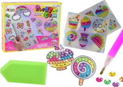 Set für Diamantmalerei – bunte Aufkleber mit Süßigkeiten