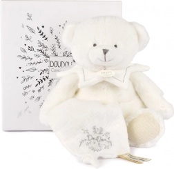 Doudou Geschenkset Plüschbär mit Decke beige