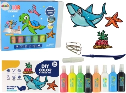 Fensteraufkleber Meereslebewesen Schildkröte DIY 8 Farben Glitzer