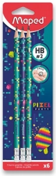 Graphitstift Maped Pixel Party HB, 6 Stk.