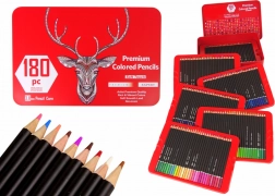 Set für kleine Künstler im Metallkoffer – 180 Aquarellstifte