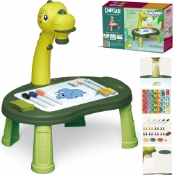 Projektions-Zeichentisch Dinosaurier WOOPIE – 24 Vorlagen + 2 Spiele