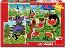 Dino Der kleine Maulwurf und das Schirmchen Puzzle 3x55 Teile