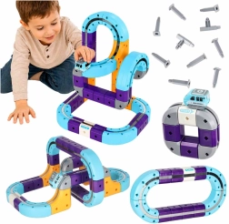 Magnetische Rennstrecken-Bausatz mit Fahrzeug, 54 Teile