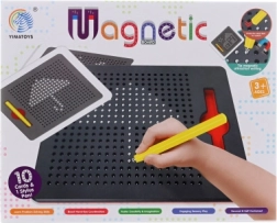 Magnettafel mit Kugeln und Kärtchen