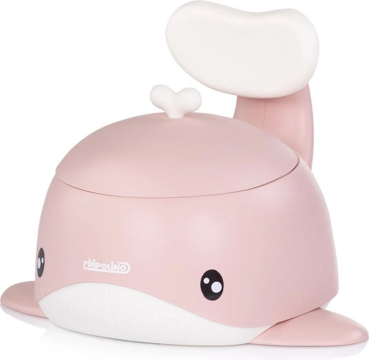 Chipolino Kinder-Töpfchen mit Rückenlehne Whale Pink
