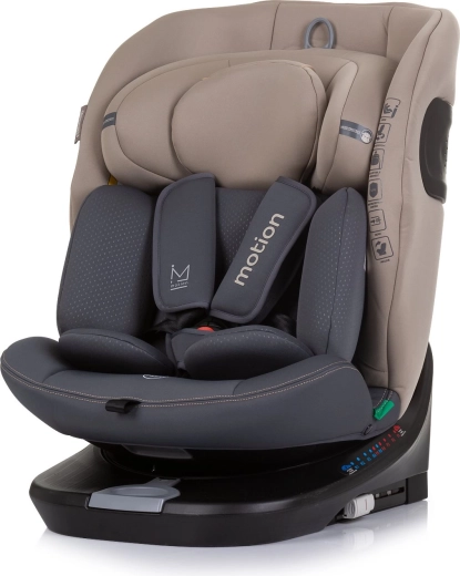 Autokindersitz i-Size 40–150 cm mit Isofix und 360°-Drehung, Macadamia