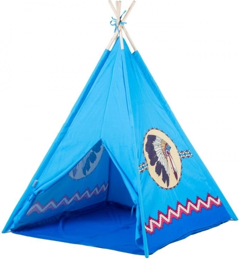 Kinder-Tipi-Zelt mit Fenster – Blau