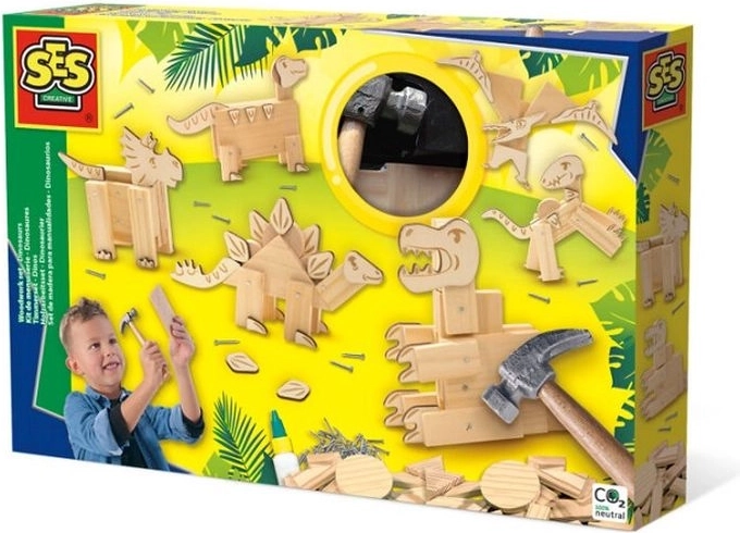 SES Holz-Hammer-Set Dinosaurier