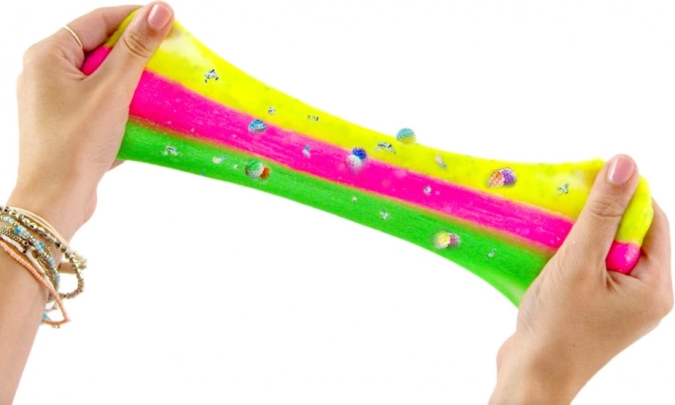 Bunte und glitzernde Texturen für sensorischen Spaß