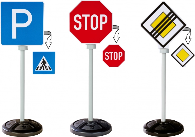 Fünf wichtige Verkehrssymbole