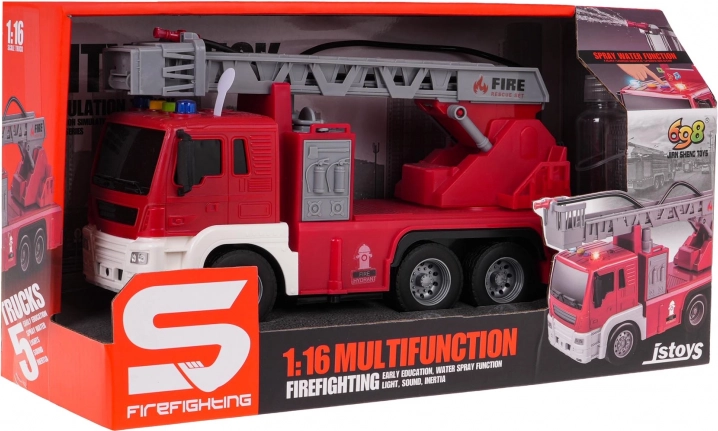 Feuerwehrauto 1:16 mit Wasser, Licht und Ton