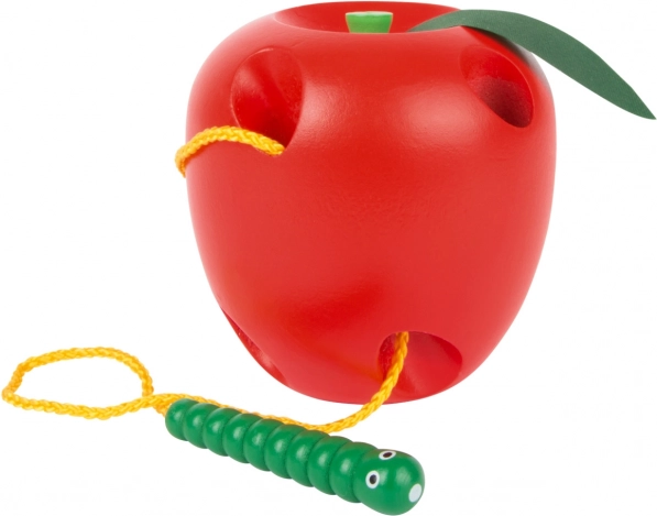 Holzspielzeug zum Durchfädeln Apfel