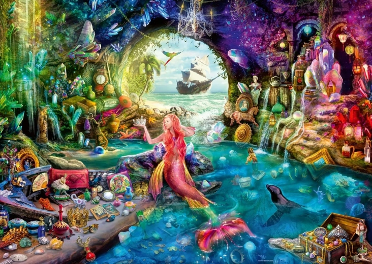 Ravensburger Puzzle Geheimnisvoller Schatz der Meerjungfrau 1000 Teile