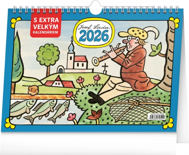Tischkalender Josef Lada mit extra großem Kalendarium 2026