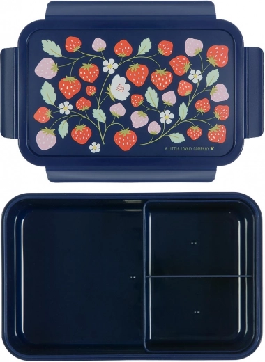 A Little Lovely Company Brotdose für Kinder – Erdbeeren