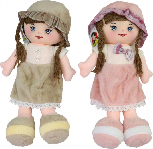 Stoffpuppe mit Blümchen 40 cm