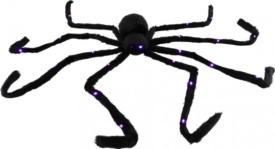 Große Plüschspinne mit Licht 125 cm