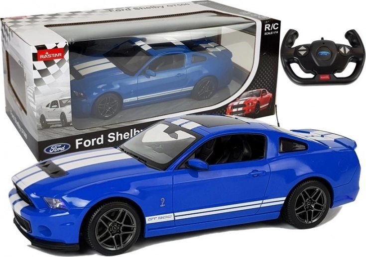 Ferngesteuertes Auto Ford Shelby GT500 Rastar im Maßstab 1:14 blau