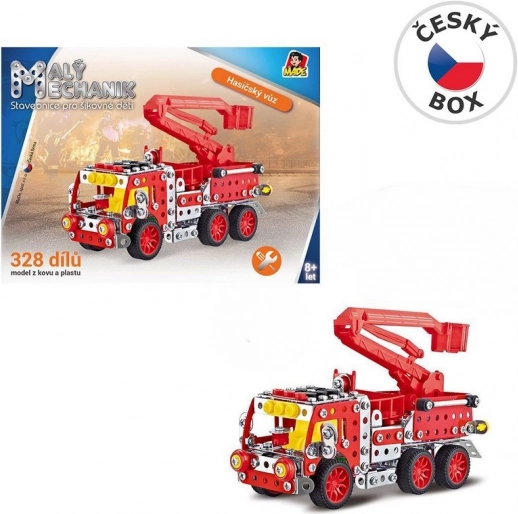 Kleiner Mechaniker Feuerwehrwagen mit Hubarbeitsbühne, 327 Stk.