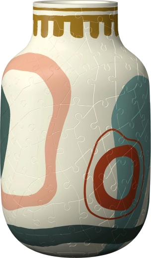 3D-Puzzle-Vase beige Abstraktion