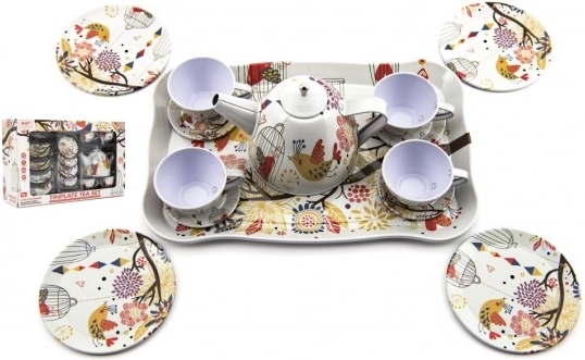 Teeset aus Blech für Kinder, 15 Teile