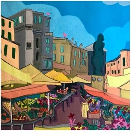 Norimpex Malen nach Zahlen Blumenmarkt 40 × 50 cm
