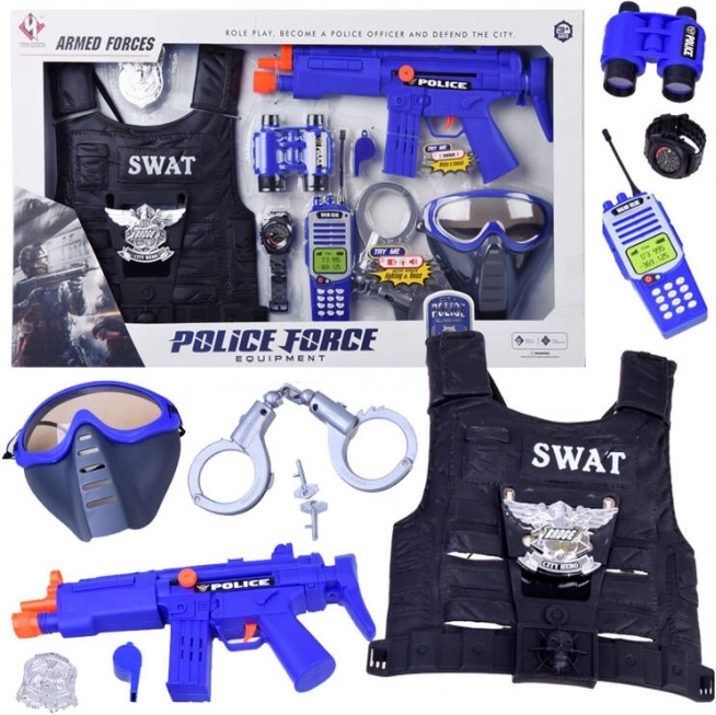 Polizei-Set für Kinder mit SWAT-Weste und Zubehör
