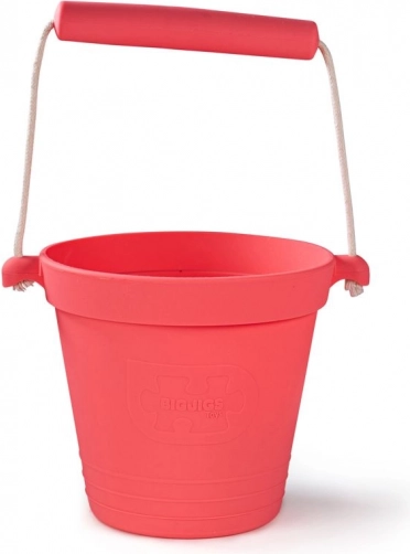 Bigjigs Toys Silikon-Strandeimer dunkelrosa