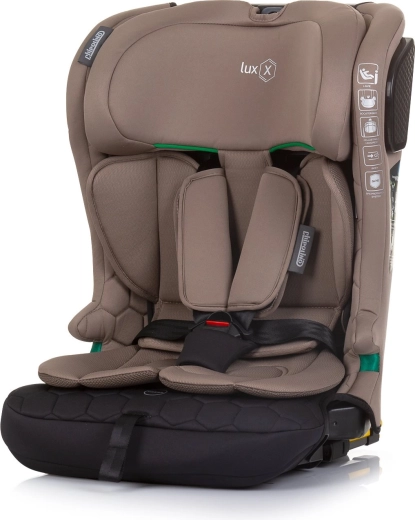 Autokindersitz i-Size 76–150 cm mit Isofix CHIPOLINO Lux X – Macadamia