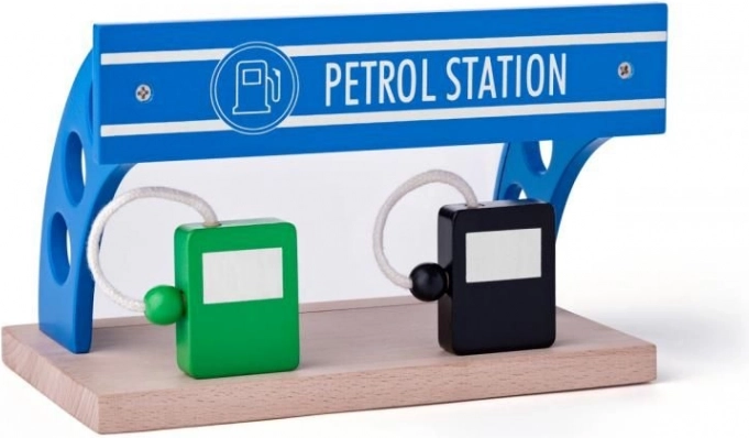 Holzspielzeug Tankstelle