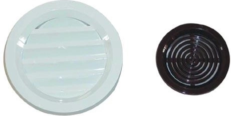 Lüftungsgitter mit Netzgewebe, Durchmesser 75 mm, braun
