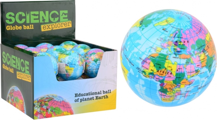 Schaumstoffball Globus 7,5 cm