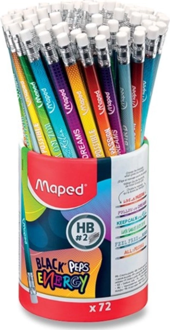 Graphitbleistift MAPED Black’Peps Energy HB, Motivmix