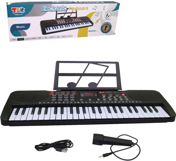 MaDe Kinder-E-Piano mit Mikrofon, 49 Tasten