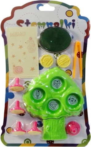 Buntes Stempelset für Kinder mit Unterlage und Pinzette