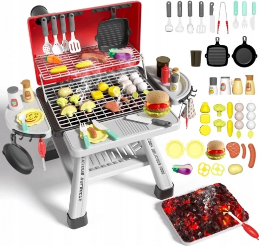 Kinder-Gartengrill WOOPIE mit Dampf und LED, XL-Set 41 tlg.