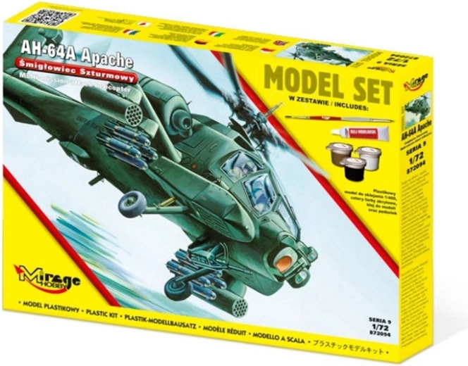 Plastikmodell des Hubschraubers AH-64A Apache