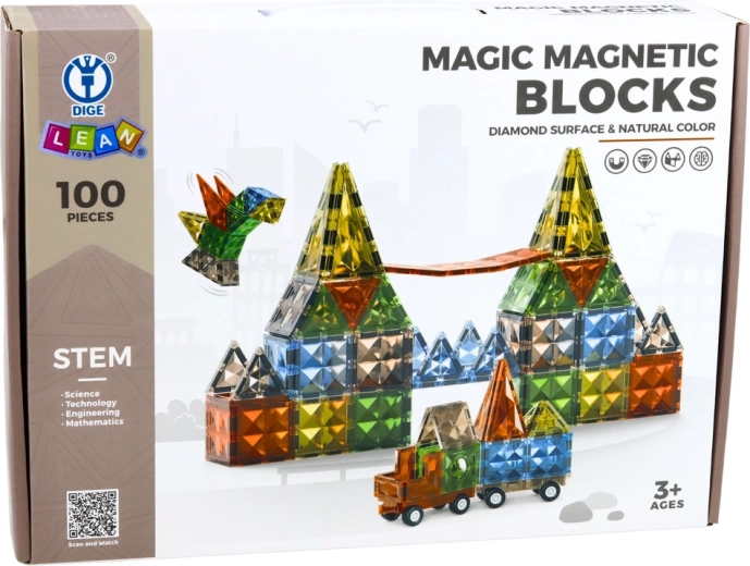 Umfangreiches Set mit 100 Teilen für kleine Konstrukteure