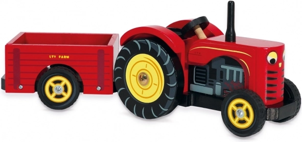 Le Toy Van roter Traktor mit Anhänger