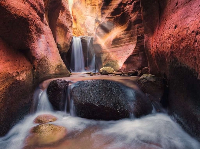 Puzzle Ravensburger 1500 Teile Wasserfall Roter Canyon