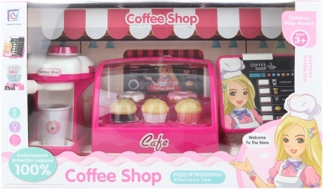 Großes Kinder-Café mit Batterien und Zubehör