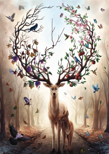 Puzzle Sagenhafter Hirsch 1000 Teile